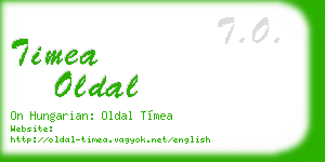 timea oldal business card